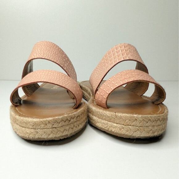 Kaanas Anthropologie Tobago Flatforn blush pink slide on sandals size 9 - Picture 3 of 7